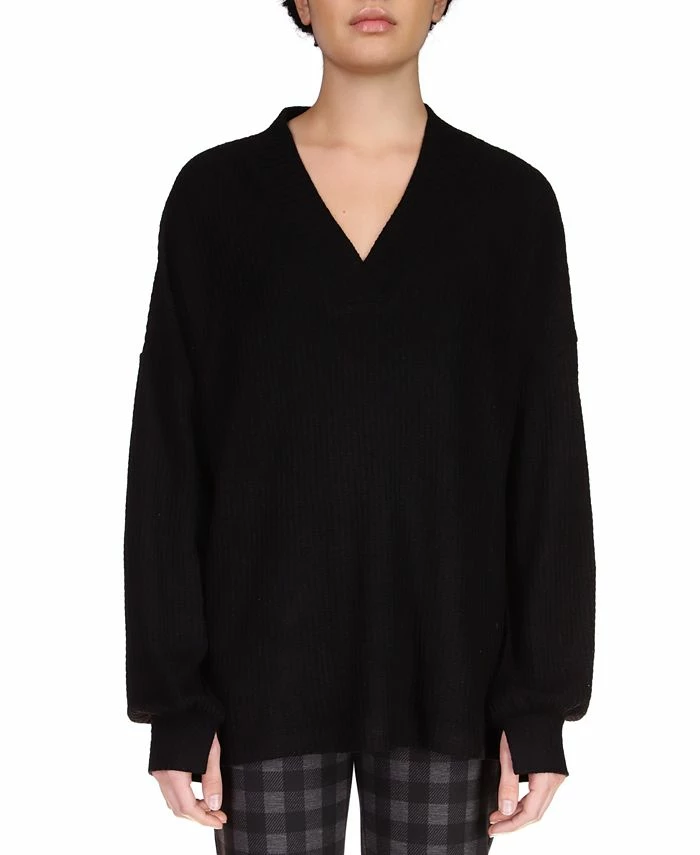 Sanctuary Cozy V-Neck Waffle Knit Sweater 1 Sanctuary Cozy V-Neck Waffle Knit Sweater