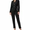 Adrianna Papell Women's Sequined-Collar Tuxedo Jumpsuit