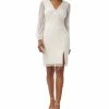 Adrianna Papell Women's Embellished Mesh-Overlay Dress