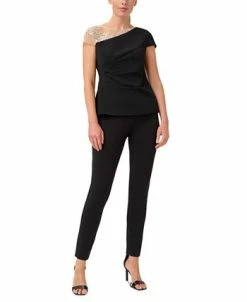 Adrianna Papell Women's Mixed-Media Embellished Top -Anne Klein Sales Store 22801426 fpx