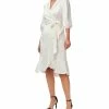 Adrianna Papell Women's Tie-Front Faux-Wrap Dress