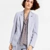 Bar III Women's Textured Crepe Single-Button Blazer, Created For Macy's