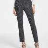 Bar III Women's Mid-Rise Jacquard Ankle Pants, Created For Macy's
