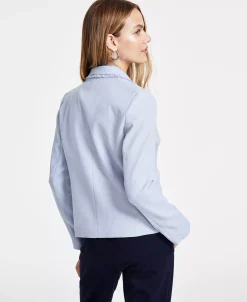 Bar III Women's Faux-Double-Breasted Fringe-Trim Blazer, Created For Macy's -Anne Klein Sales Store 22803266 fpx