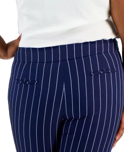 Kasper Plus Size Pinstriped Mid-Rise Straight-Leg Pants 8 Kasper Plus Size Pinstriped Mid-Rise Straight-Leg Pants -Anne Klein Sales Store 22803997 fpx