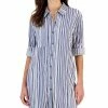 Style & Co Women's Twill Button-Up Tunic Shirt, Created For Macy's
