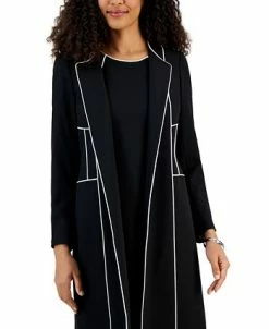 Kasper Women's Long Sleeve Seamed Topper Jacket -Anne Klein Sales Store 22813278 fpx