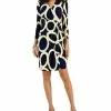 Kasper Women's Circle-Print Faux-Wrap Dress
