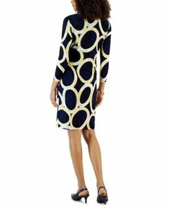 Kasper Women's Circle-Print Faux-Wrap Dress -Anne Klein Sales Store 22813310 fpx