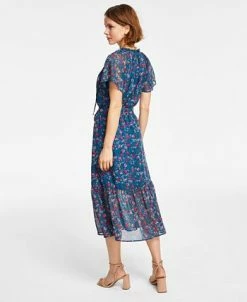 INC International Concepts Women's Flutter-Sleeve Midi Dress, Created For Macy's 7 INC International Concepts Women's Flutter-Sleeve Midi Dress, Created For Macy's -Anne Klein Sales Store 22813885 fpx