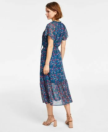 INC International Concepts Women's Flutter-Sleeve Midi Dress, Created For Macy's 2 INC International Concepts Women's Flutter-Sleeve Midi Dress, Created For Macy's - Image 2