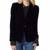 Sam Edelman Women's Velvet Notch-Collar One-Button Blazer