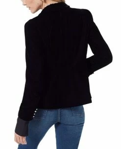 Sam Edelman Women's Velvet Notch-Collar One-Button Blazer 5 Sam Edelman Women's Velvet Notch-Collar One-Button Blazer -Anne Klein Sales Store 22814384 fpx