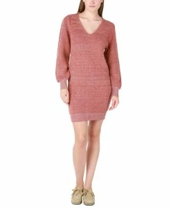 Black Tape Women's V-Neck Long-Sleeve Sweater Dress