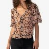 Sanctuary Women's V-Neck Puff-Sleeve Blouse
