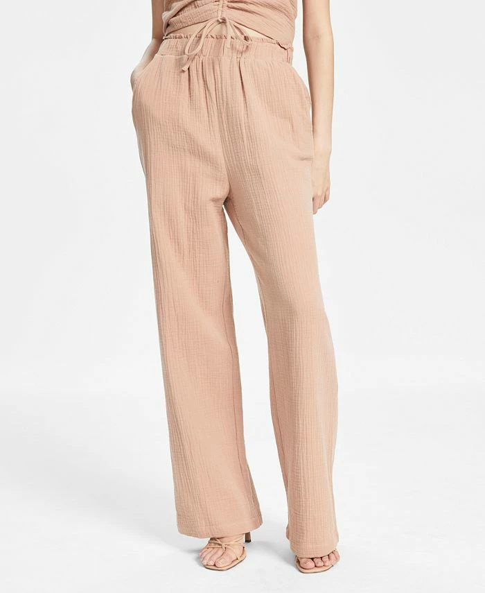 And Now This Women's Textured High-Rise Pull-On Pants 1 And Now This Women's Textured High-Rise Pull-On Pants