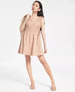 And Now This Women's Sleeveless A-Line Poplin Dress