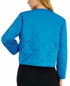 Anne Klein Women's Diamond-Quilted Collarless Jacket -Anne Klein Sales Store 22837397 fpx