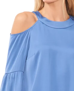CeCe Women's Cold-Shoulder Lantern Long-Sleeve Blouse -Anne Klein Sales Store 22839055 fpx