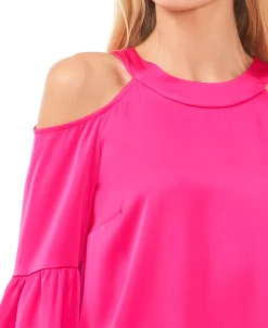 CeCe Women's Cold-Shoulder Lantern Long-Sleeve Blouse -Anne Klein Sales Store 22839276 fpx