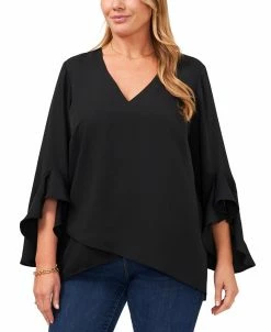 Vince Camuto Plus Size Flutter-Sleeve Top