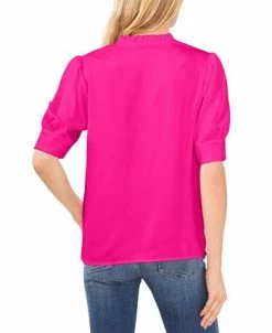 CeCe Women's Tie-Neck Short-Puff-Sleeve Top -Anne Klein Sales Store 22850594 fpx