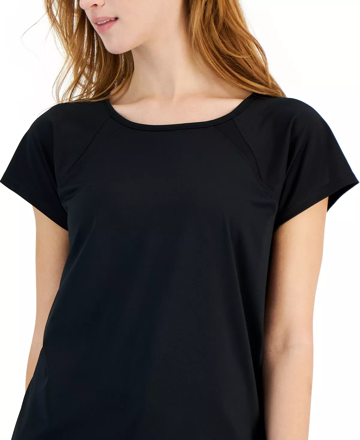 ID Ideology Women's Textured Short Sleeve T-Shirt, Created For Macy's 3 ID Ideology Women's Textured Short Sleeve T-Shirt, Created For Macy's - Image 3