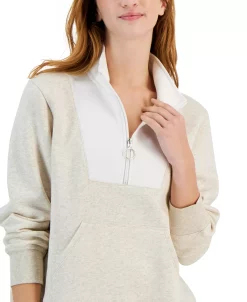ID Ideology Women's Relaxed Colorblocked Zip Sweatshirt Pullover, Created For Macy's -Anne Klein Sales Store 22851285 fpx