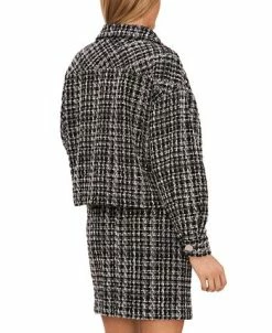 CeCe Women's Short-Length Pocket-Front Tweed Shacket -Anne Klein Sales Store 22852794 fpx