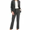 Kasper Women's One-Button Jacket & Pull-On Faux-Fly Pants