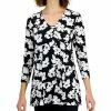 Alfani Women's Printed 3/4-Sleeve V-Neck Tunic Top, Created For Macy's