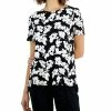 Alfani Women's Printed Crewneck T-Shirt, Created For Macy's