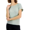 Alfani Women's Banded-Hem Boat-Neck Top, Created For Macy's