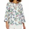 Charter Club Women's Linen Floral-Printed Top, Created For Macy's