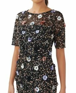 Adrianna Papell Women's Embellished Elbow-Sleeve Dress -Anne Klein Sales Store 22865978 fpx