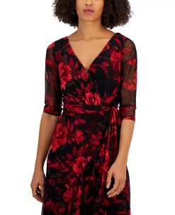 Connected Women's Floral-Print High-Low Dress 8 Connected Women's Floral-Print High-Low Dress -Anne Klein Sales Store 22877770 fpx
