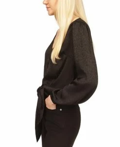 Michael Kors Women's Jacquard Animal-Print Tie Top -Anne Klein Sales Store 22907546 fpx