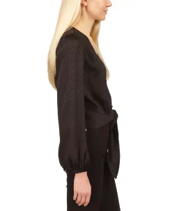 Michael Kors Women's Jacquard Animal-Print Tie Top -Anne Klein Sales Store 22907547 fpx