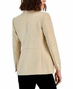 Anne Klein Women's Faux Double-Breasted Scuba-Suede Jacket -Anne Klein Sales Store 22909219 fpx