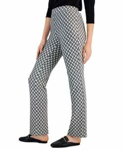 Anne Klein Women's Metallic Chevron Pull-On Bootcut Pants -Anne Klein Sales Store 22909250 fpx