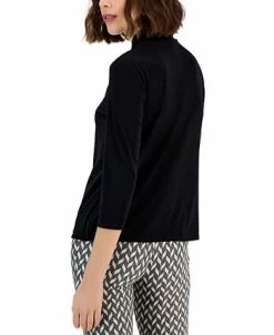 Anne Klein Women's Twist-Neck 3/4-Sleeve Top -Anne Klein Sales Store 22909280 fpx