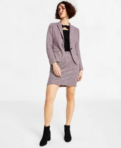 Bar III Women's Cutout Sweater, Tweed Blazer & Skirt, Created For Macy's