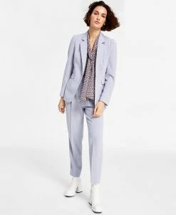 Bar III Women's Bow-Tie Blouse, Crepe Blazer & Pants, Created For Macy's