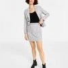 Bar III Women's Elbow-Sleeve Sweater, Tweed Blazer & Skirt, Created For Macy's