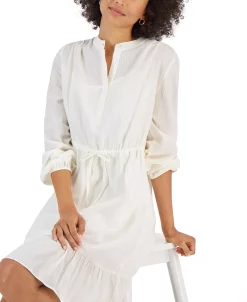 Style & Co Women's Shadow-Striped Ruffle-Hem Dress, Created For Macy's -Anne Klein Sales Store 22914652 fpx