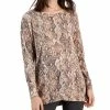 ID Ideology Women's Snake-Embossed Tulip-Hem Sweatshirt, Created For Macy's