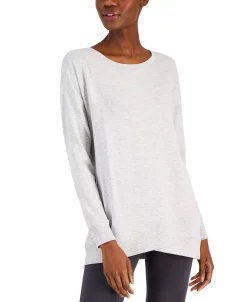 ID Ideology Women's French Terry Tulip-Hem Sweatshirt, Created For Macy's -Anne Klein Sales Store 22923038 fpx