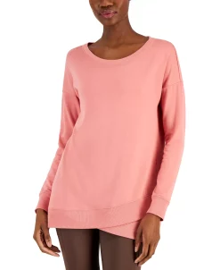 ID Ideology Women's French Terry Tulip-Hem Sweatshirt, Created For Macy's -Anne Klein Sales Store 22923039 fpx