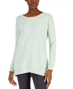 ID Ideology Women's French Terry Tulip-Hem Sweatshirt, Created For Macy's -Anne Klein Sales Store 22923040 fpx