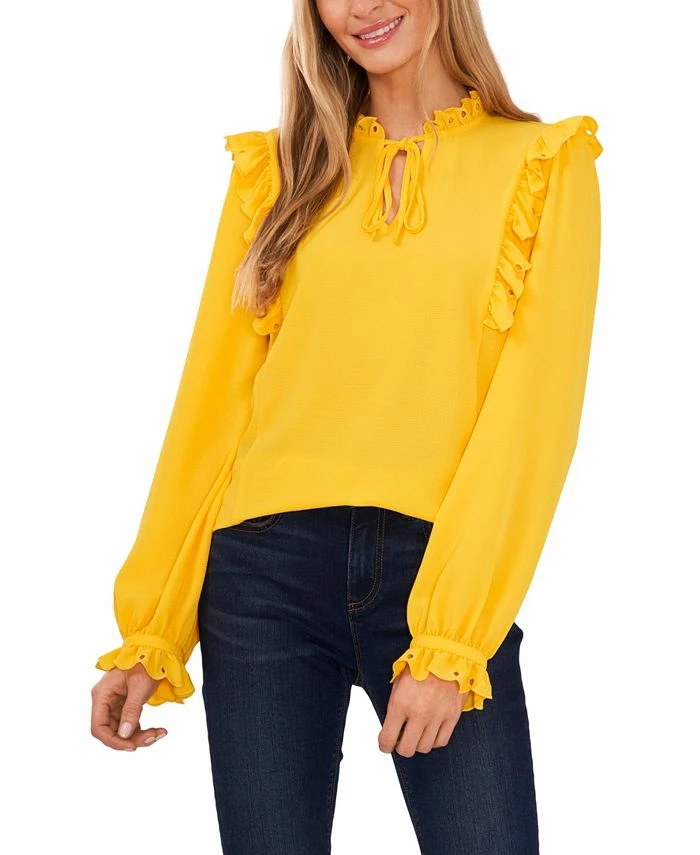 CeCe Ruffled Tie-Neck Blouse 1 CeCe Ruffled Tie-Neck Blouse